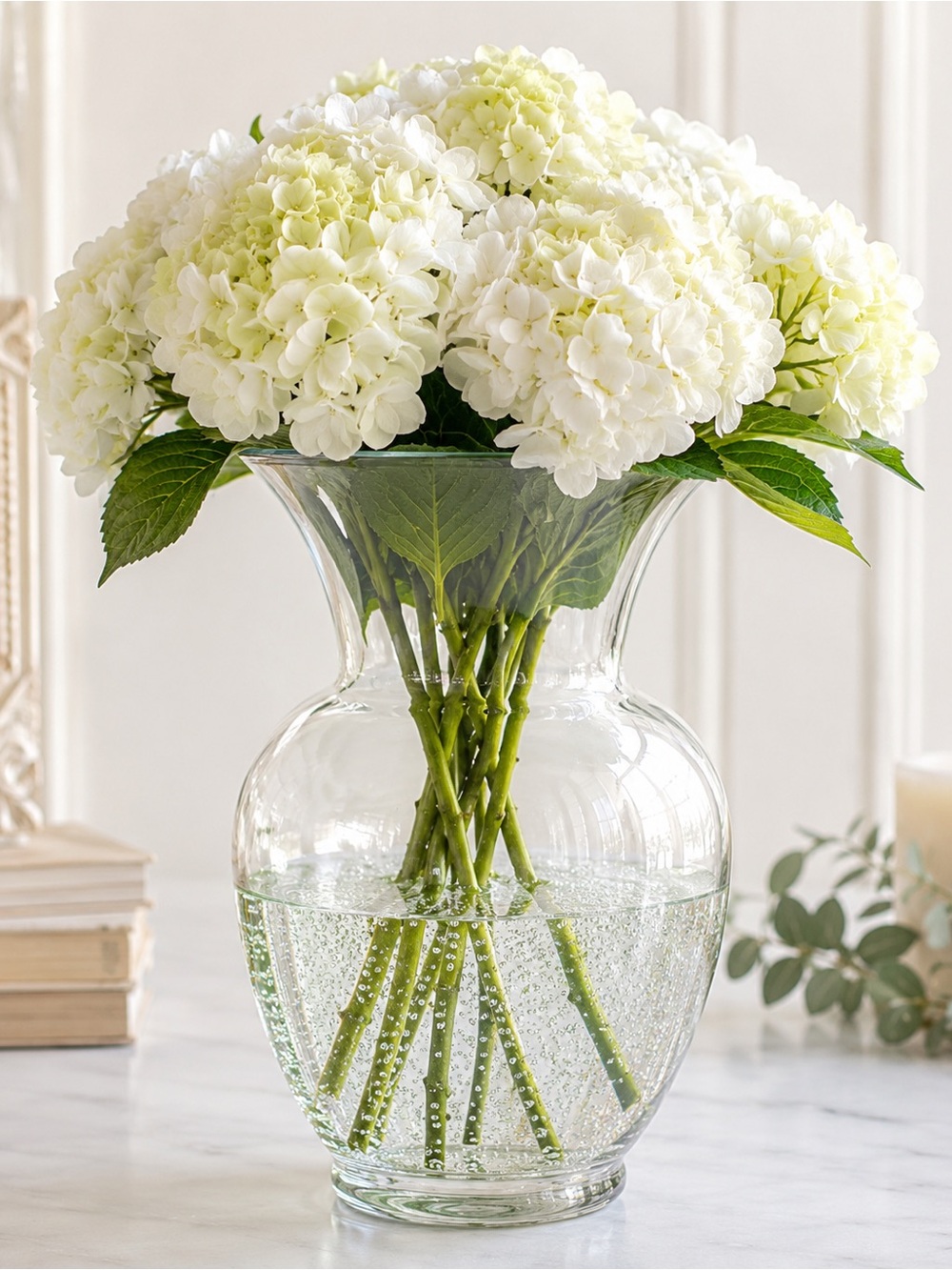 Large Clear Glass Flared Vase Hurricane Candle Holder Floral Centerpiece